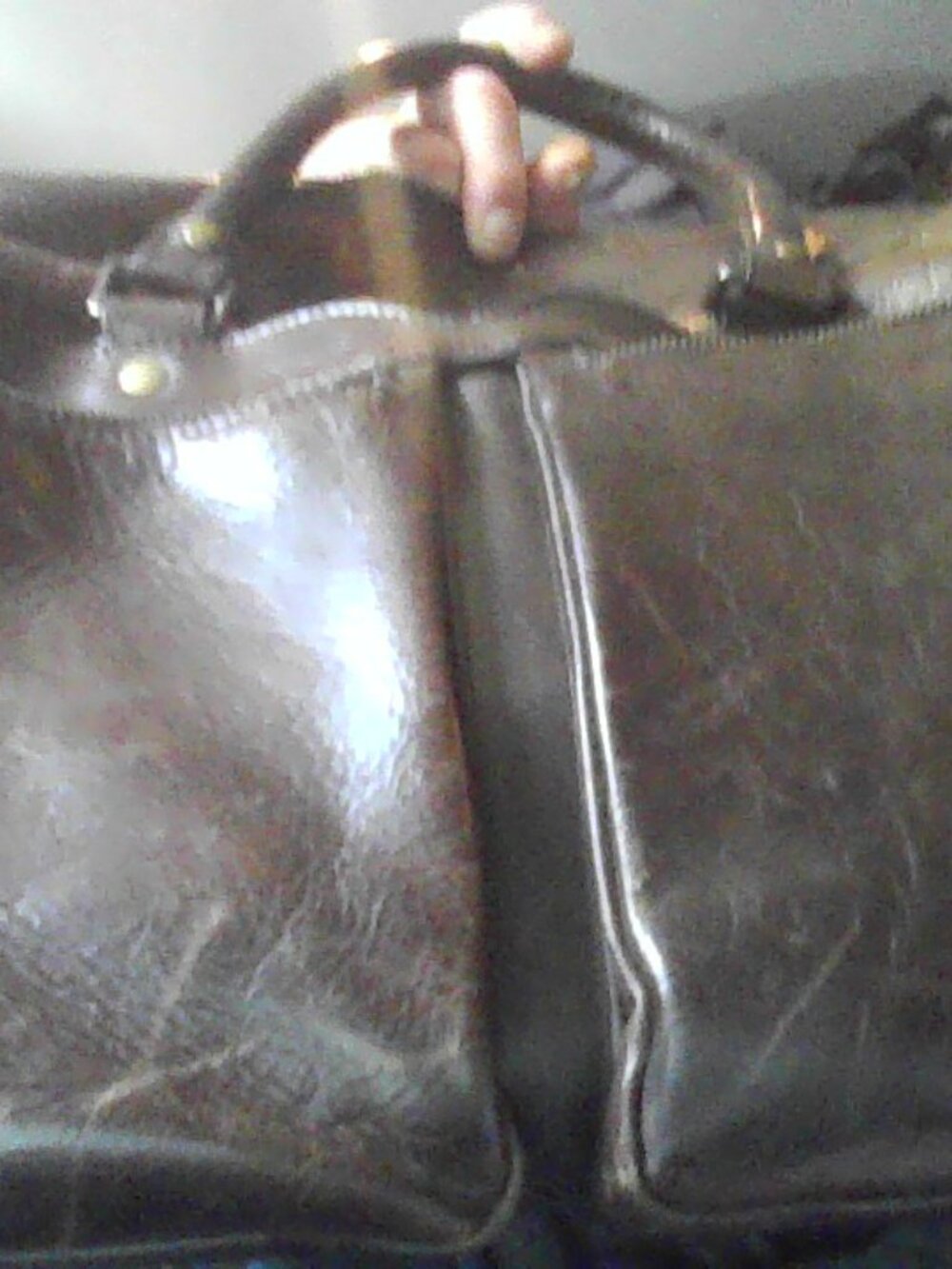 Tony Lama leather duffle bag great shape dark brown